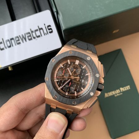 Audemars Piguet Superclone Royal Oak Offshore Chronograph 26400 Novelty Rose Gold Black Dial